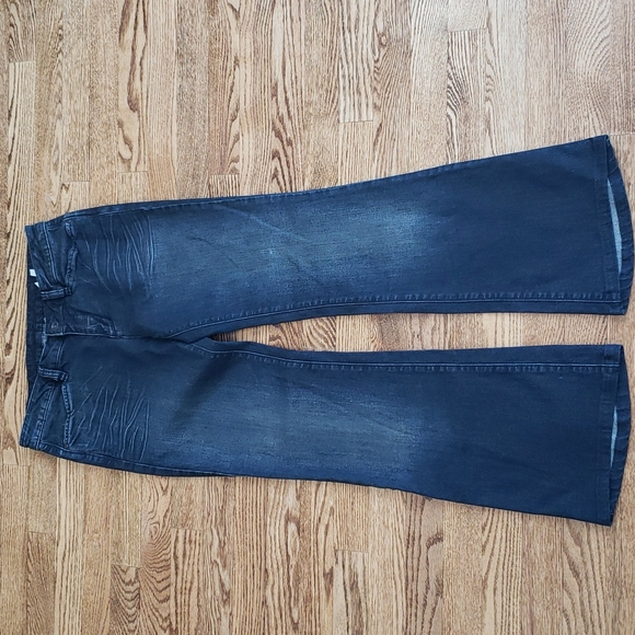 (28) BCBGMAXAZRIA Bella Bootcut Dark Wash Jeans Denim Contemporary Comfy - Picture 5 of 11